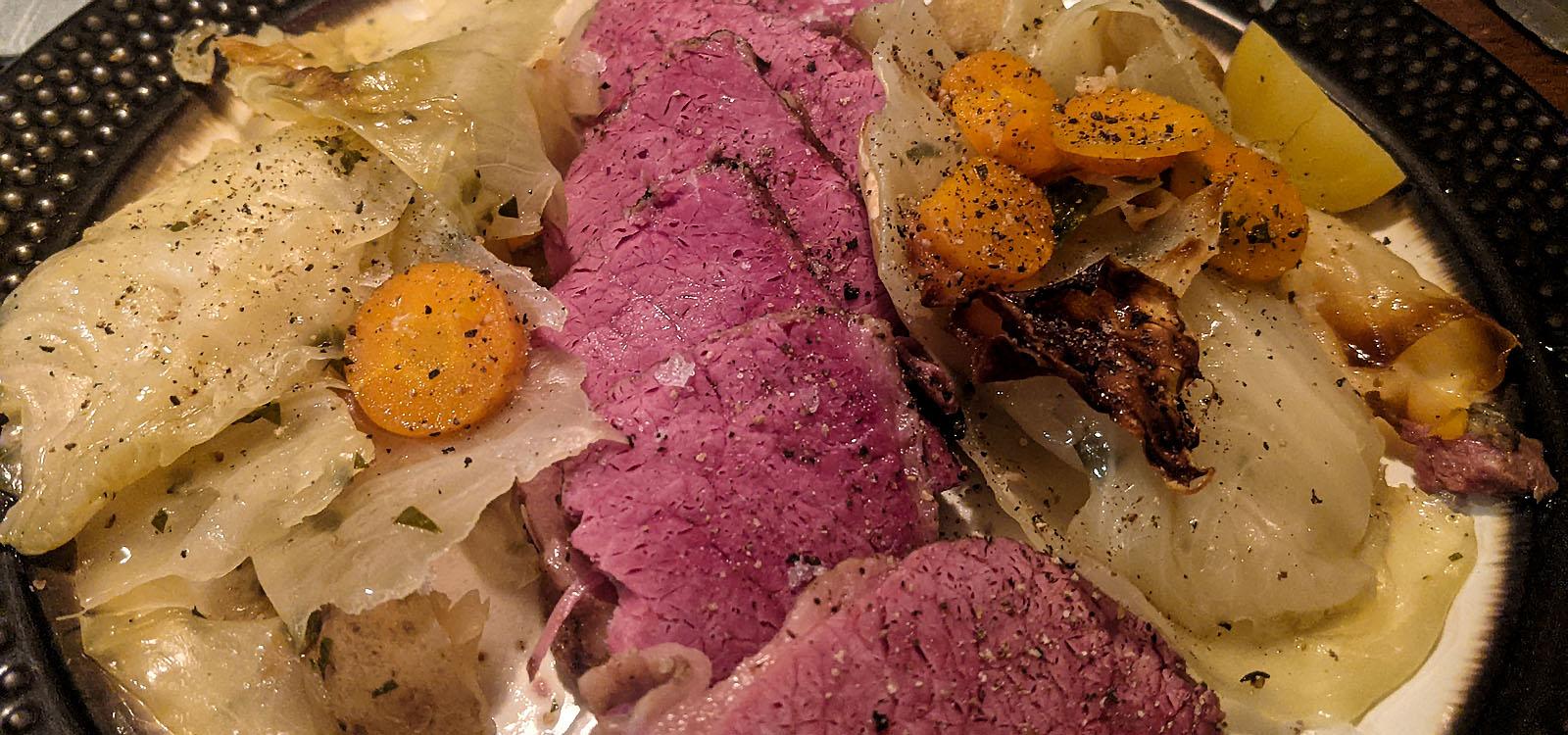 Irish Stout Corned Beef and Cabbage